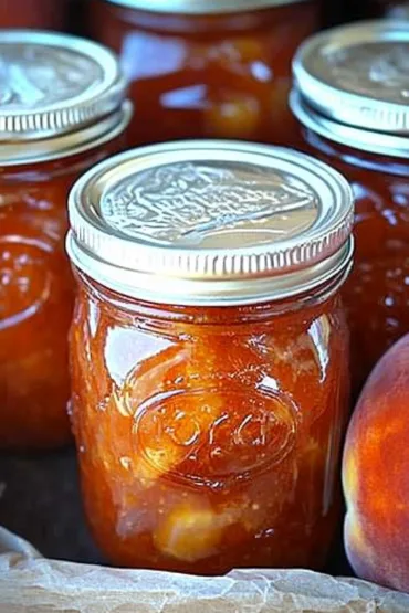 homemade peach jam