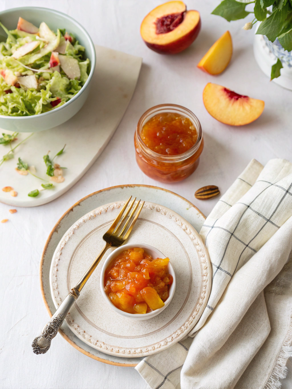 homemade peach jam serving suggestion