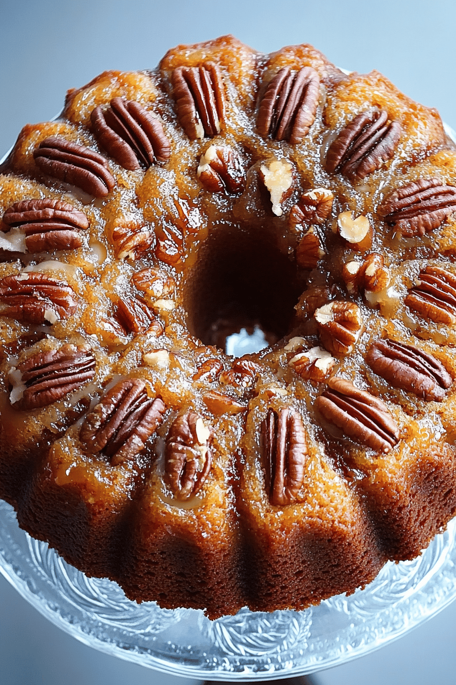 pecan upside-down bundt cake Final Dish Presentation