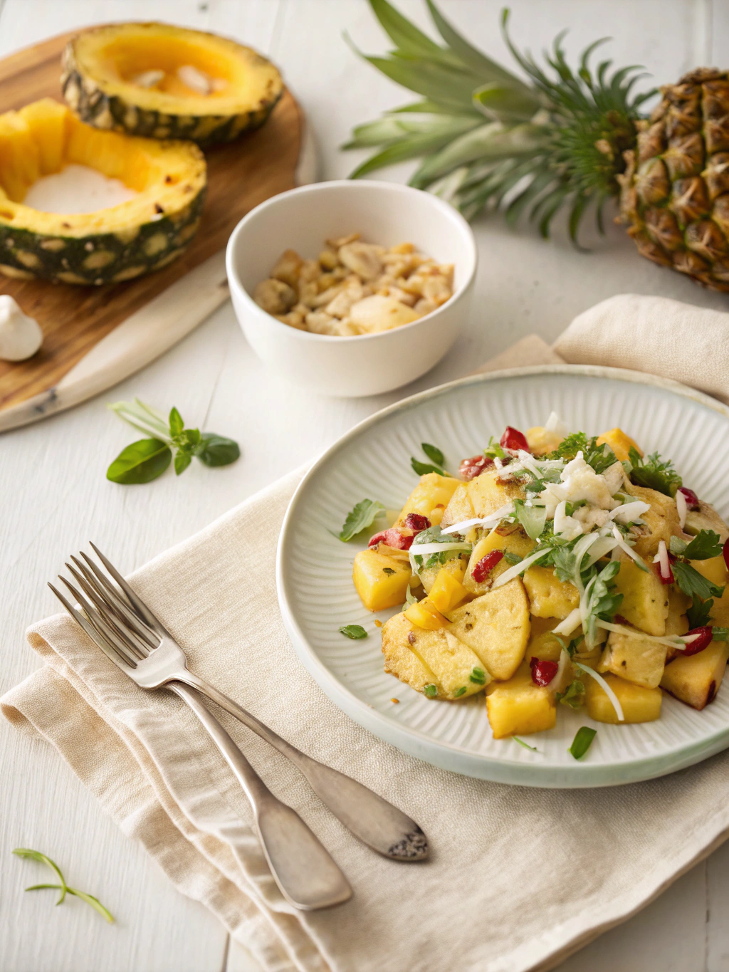 pineapple coconut sour recipe serving suggestion