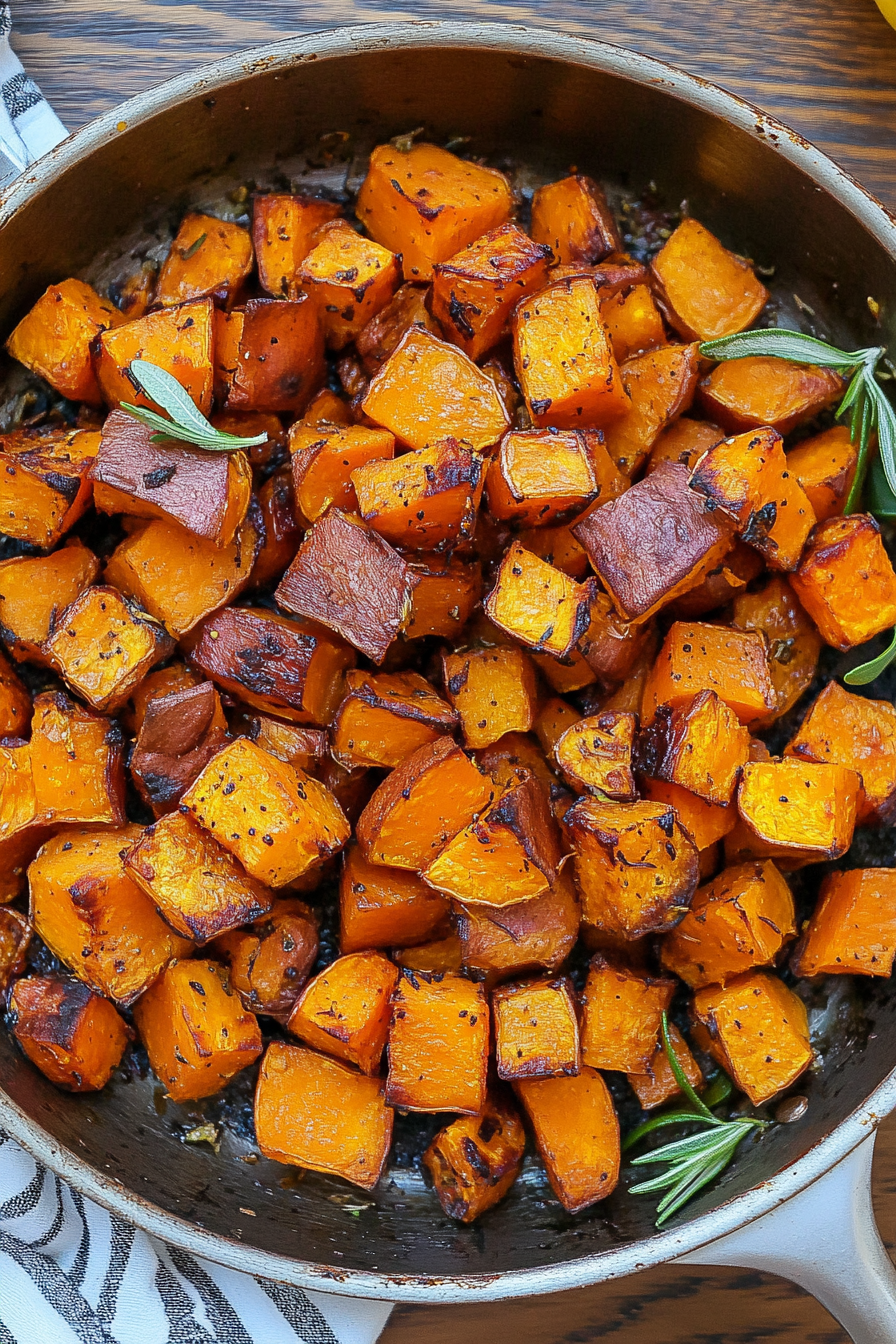 roasted sweet potatoes Final Dish Presentation