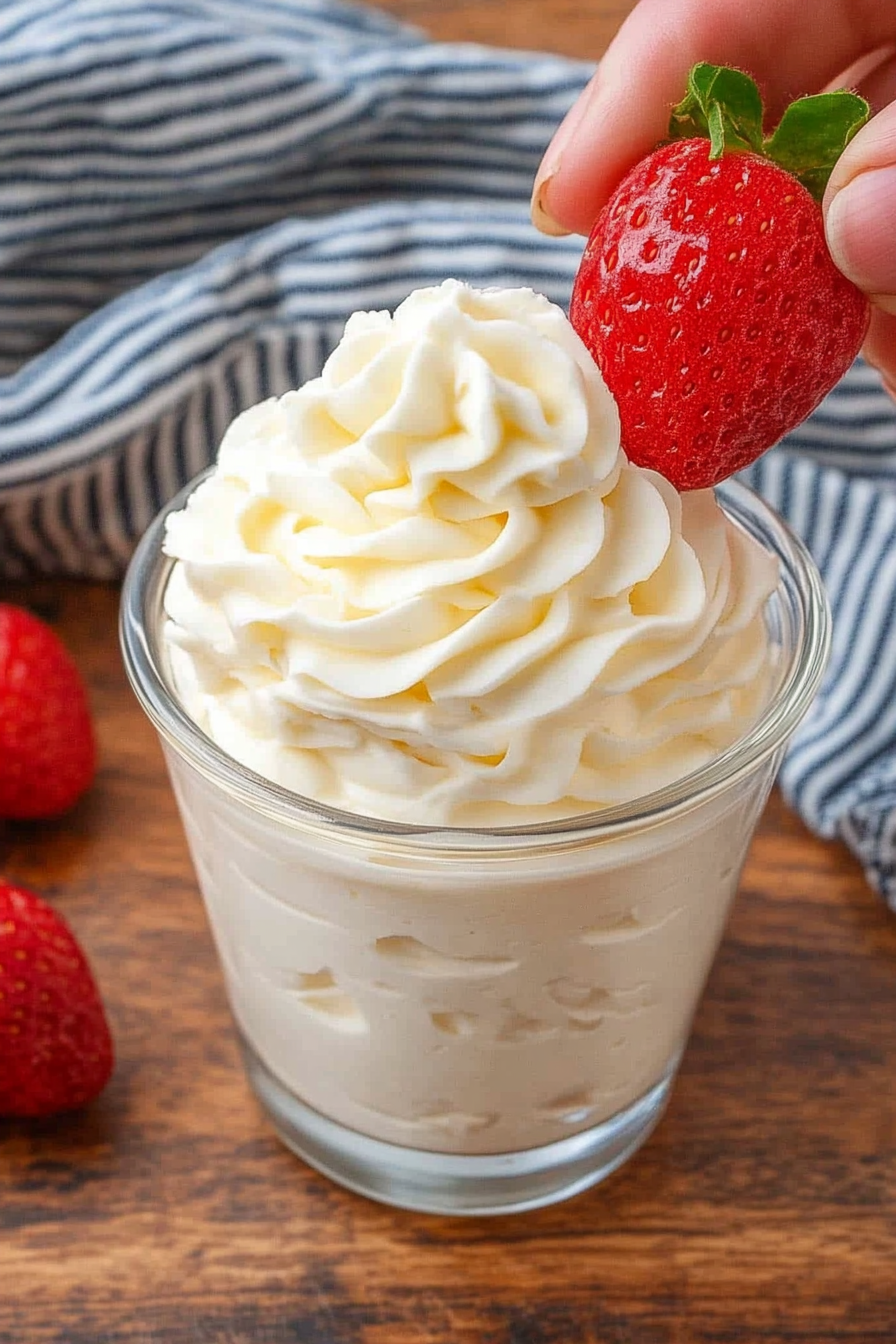 stabilized whipped cream Final Dish Presentation
