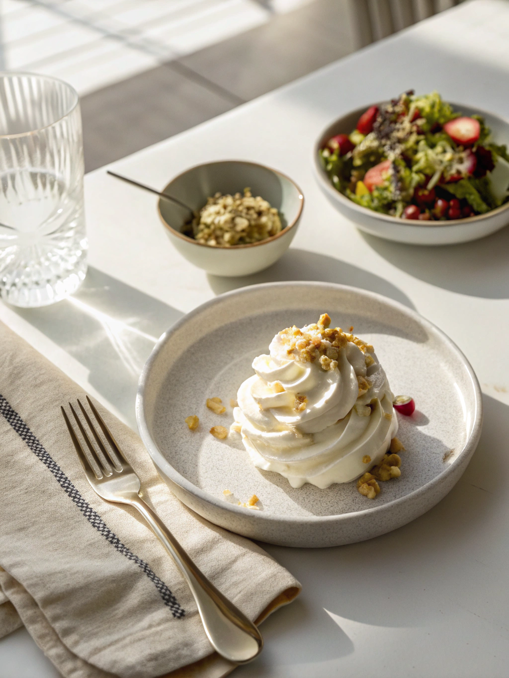 stabilized whipped cream serving suggestion