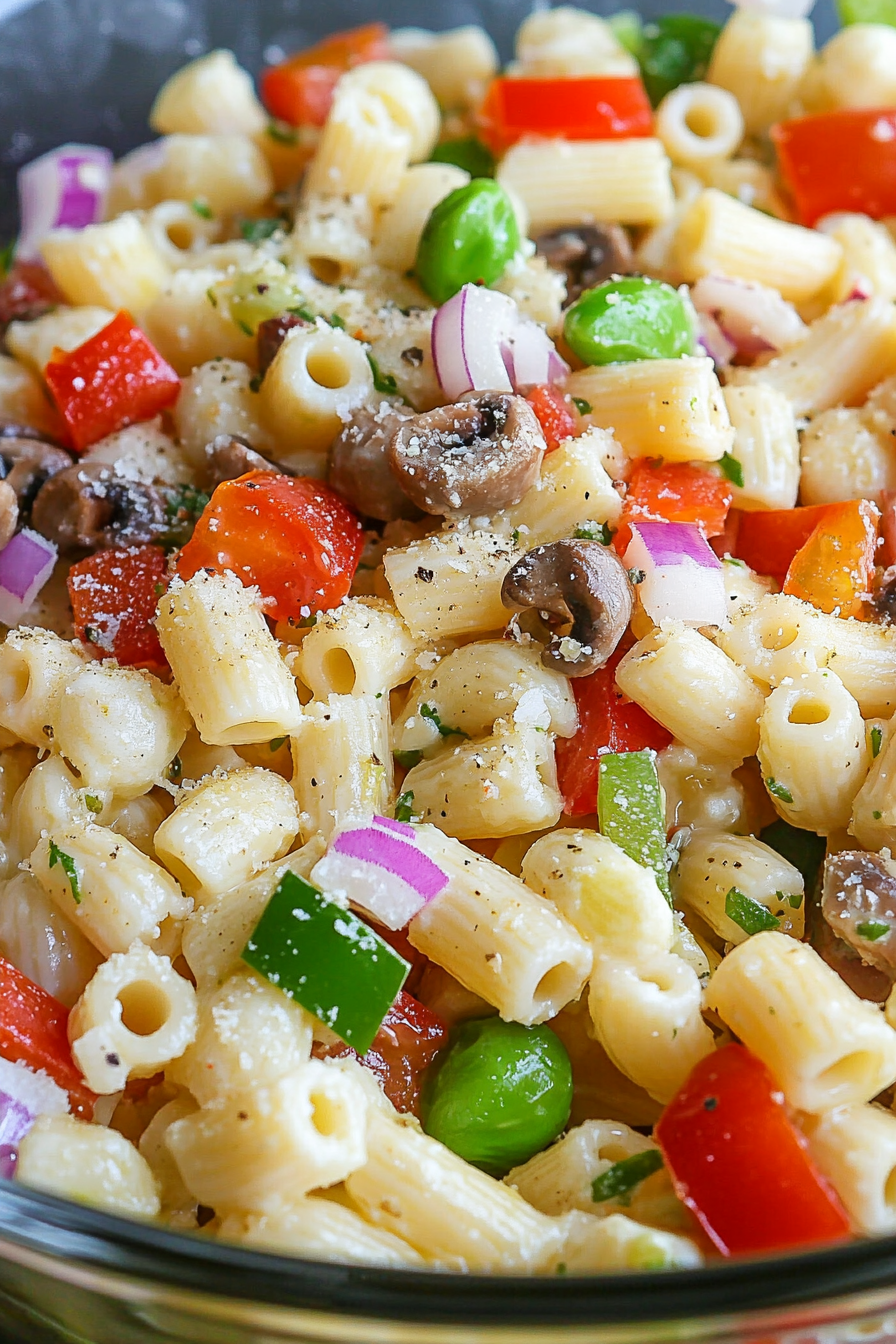 tangy pasta salad Final Dish Presentation