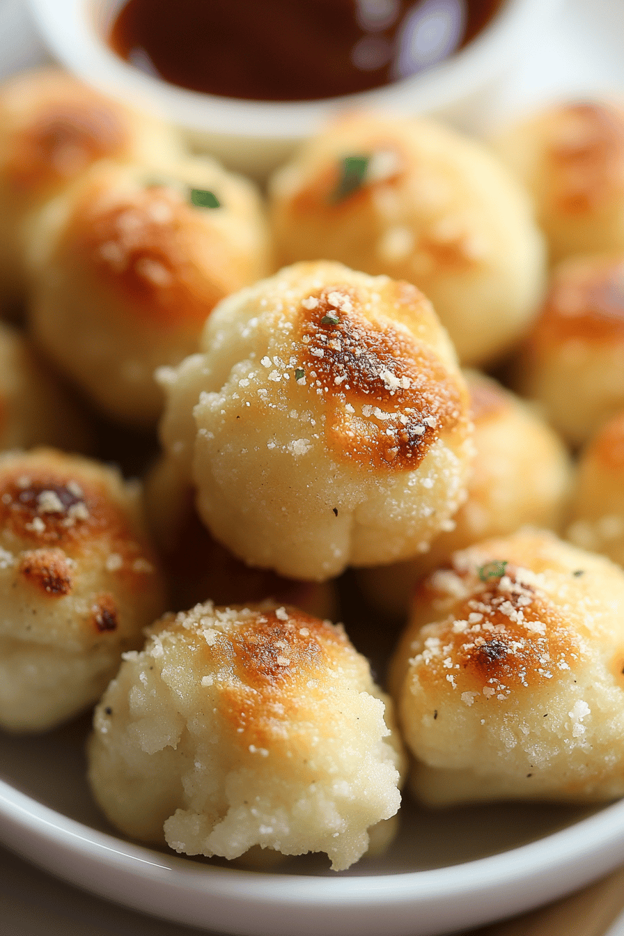 Baked Parmesan Cauliflower Bites final dish beautifully presented and ready to serve