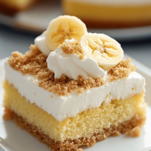 Banana Pudding Poke Cake