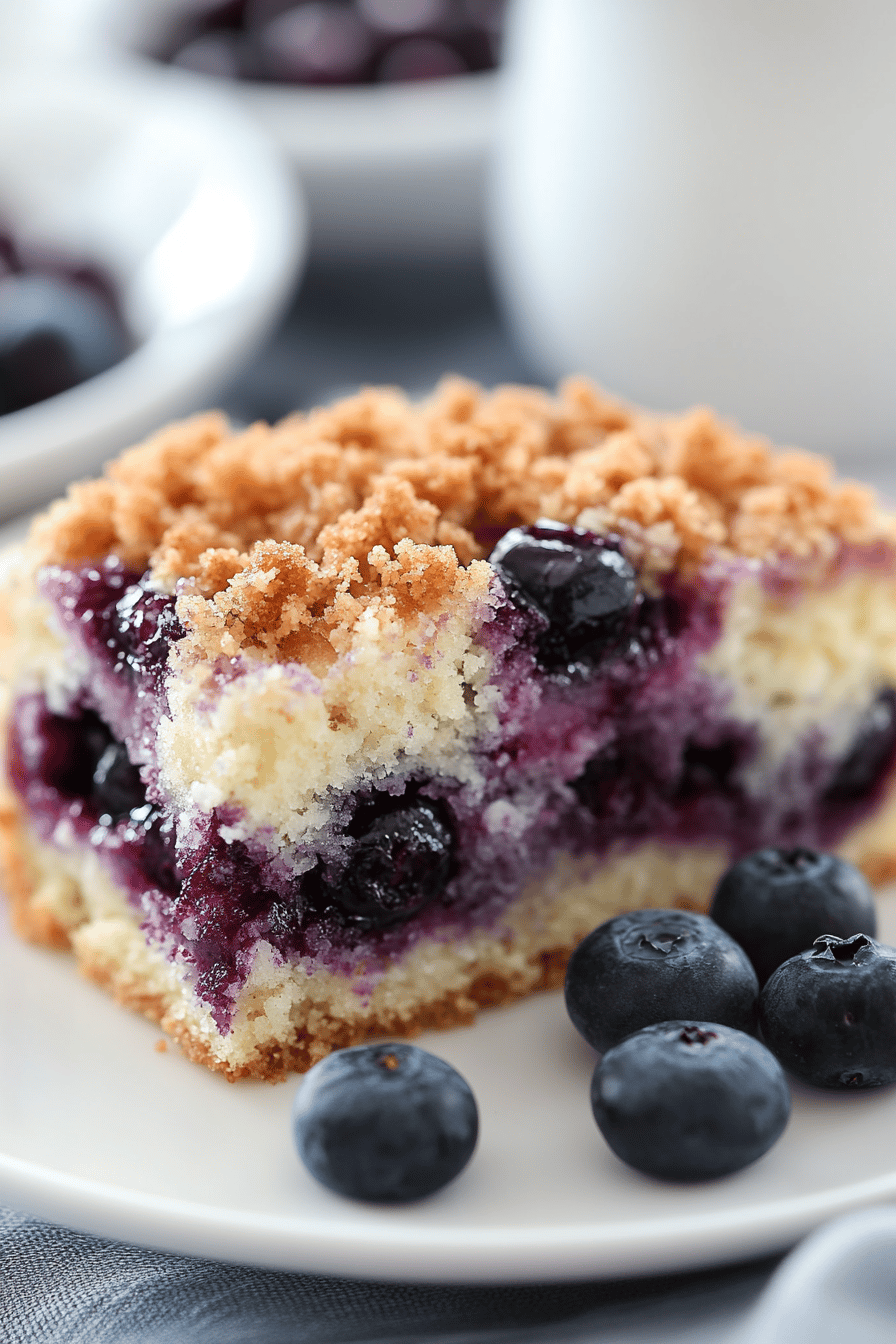 Blueberry Cream Cheese Coffee Cake ingredients organized and measured on kitchen counter