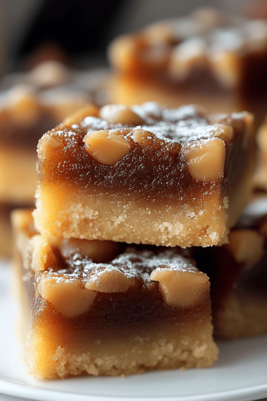 Butter Tart Squares final dish beautifully presented and ready to serve