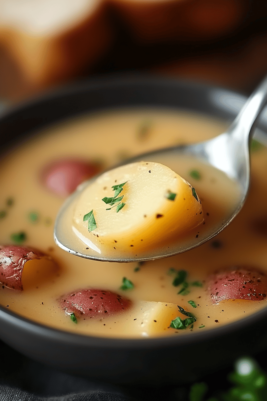 Cajun Potato Soup final dish beautifully presented and ready to serve