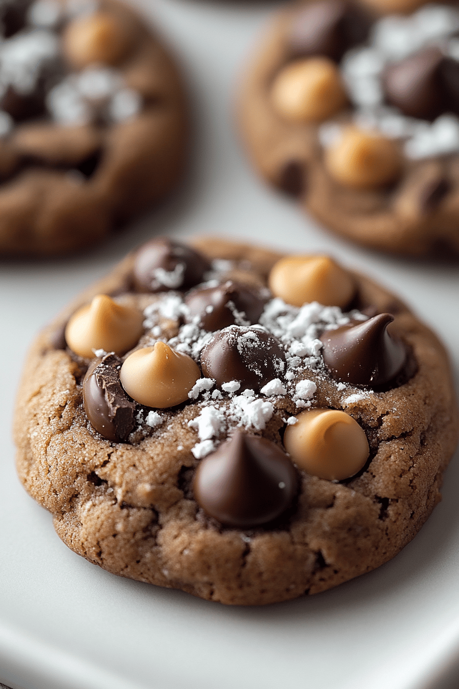 Caramel Chip Chocolate Cookies final dish beautifully presented and ready to serve