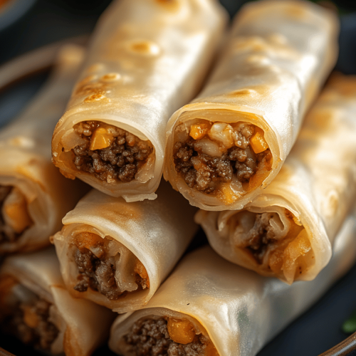Cheeseburger Spring Rolls