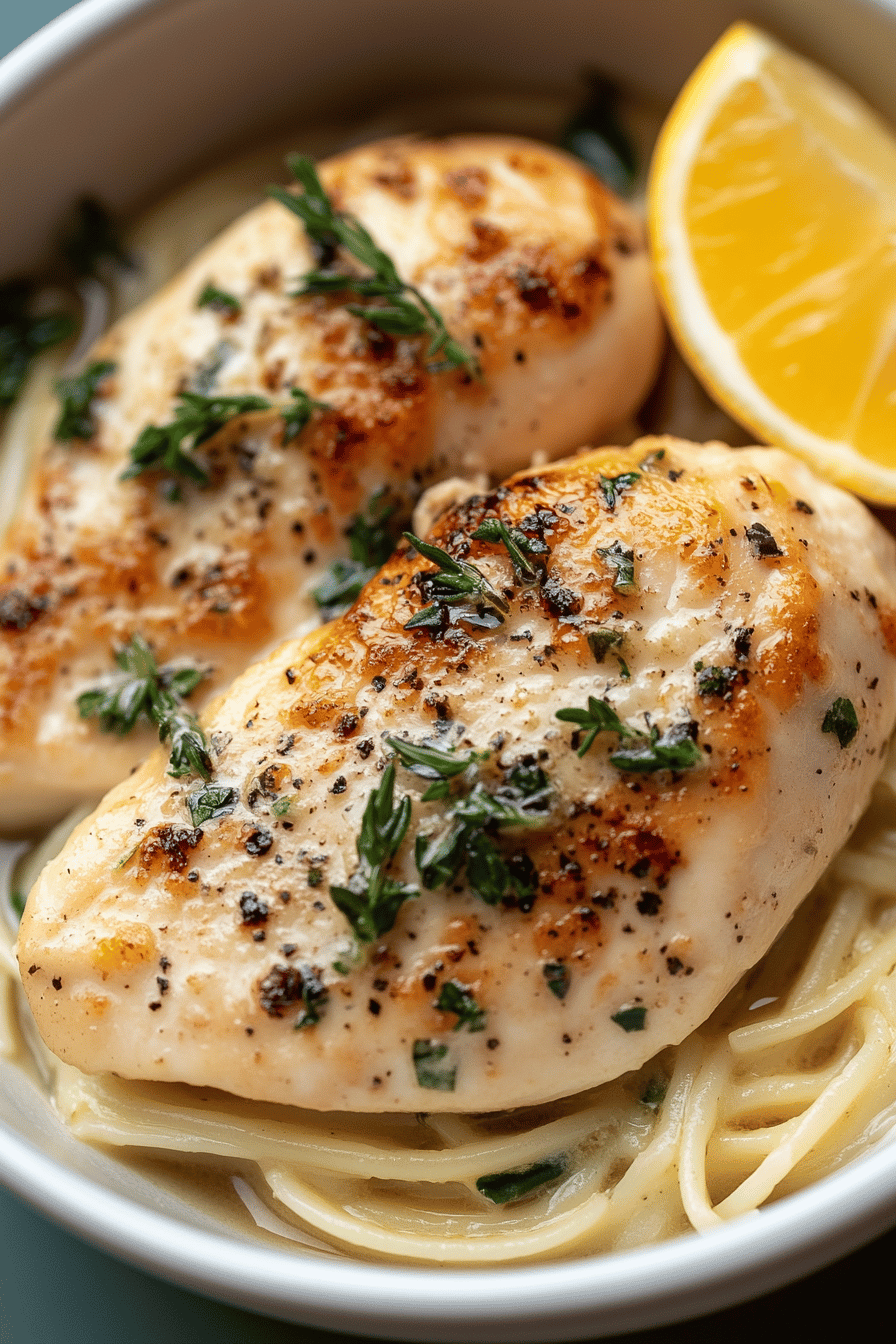 Chicken Piccata Recipe final dish beautifully presented and ready to serve