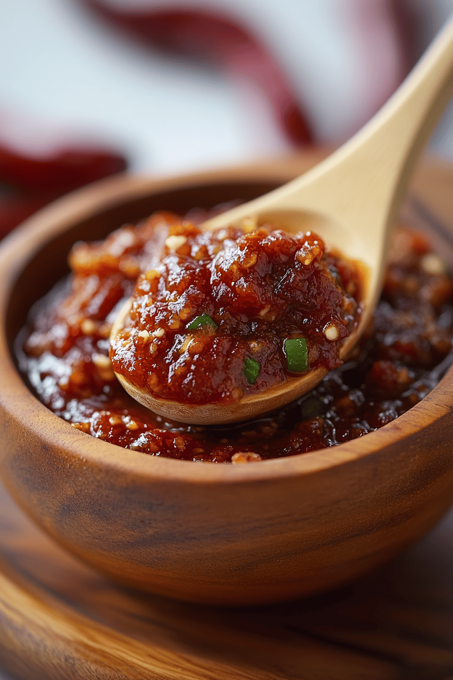Chili Garlic Sauce final dish beautifully presented and ready to serve