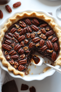 Chocolate Bourbon Pecan Pie