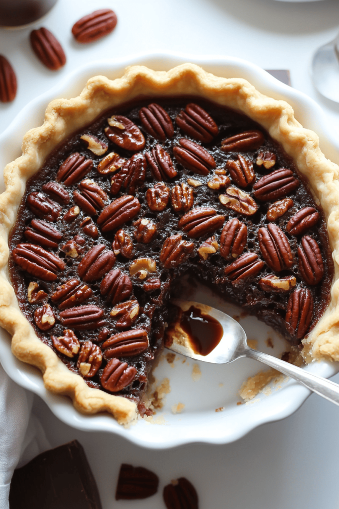 Chocolate Bourbon Pecan Pie