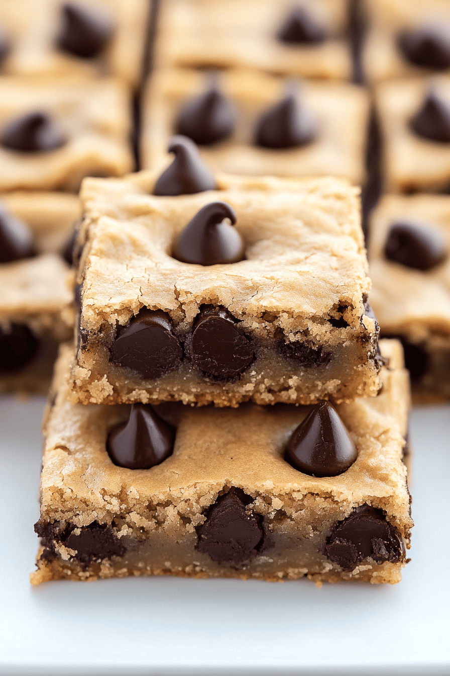 Chocolate Chip Cookie Bars Recipe final dish beautifully presented and ready to serve