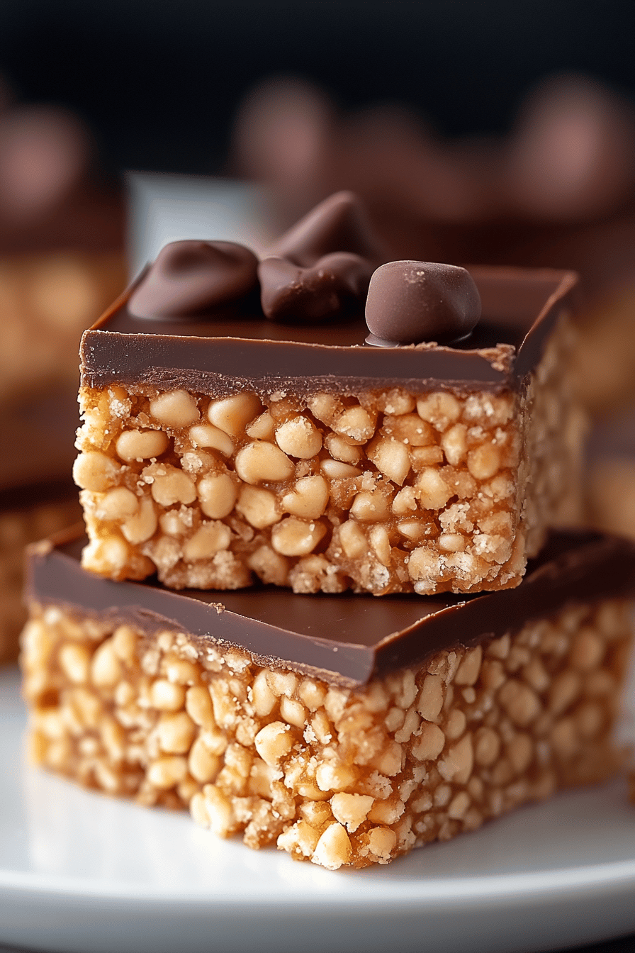 Chocolate Scotcheroos Recipe final dish beautifully presented and ready to serve