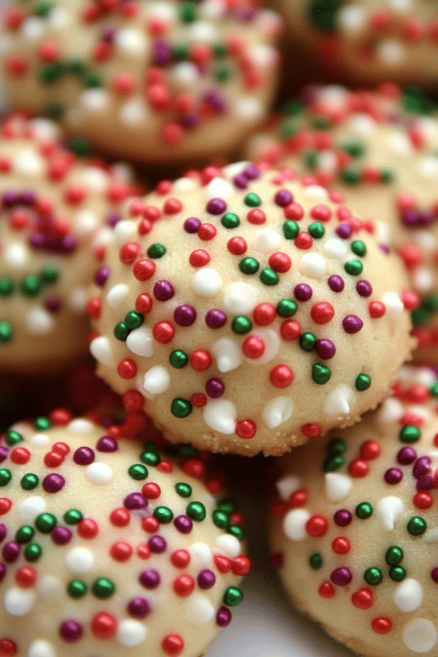 Christmas Cream Cheese Cookies final dish beautifully presented and ready to serve