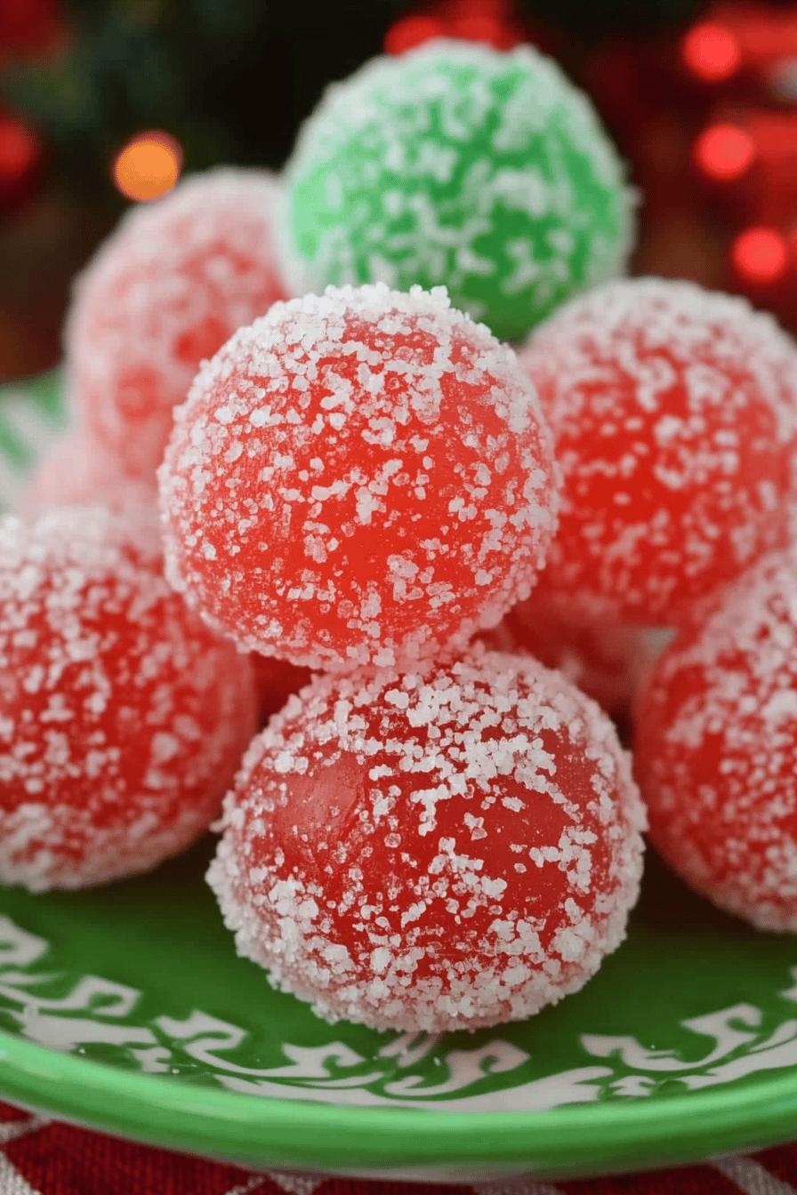 Christmas Jello Balls ingredients organized and measured on kitchen counter