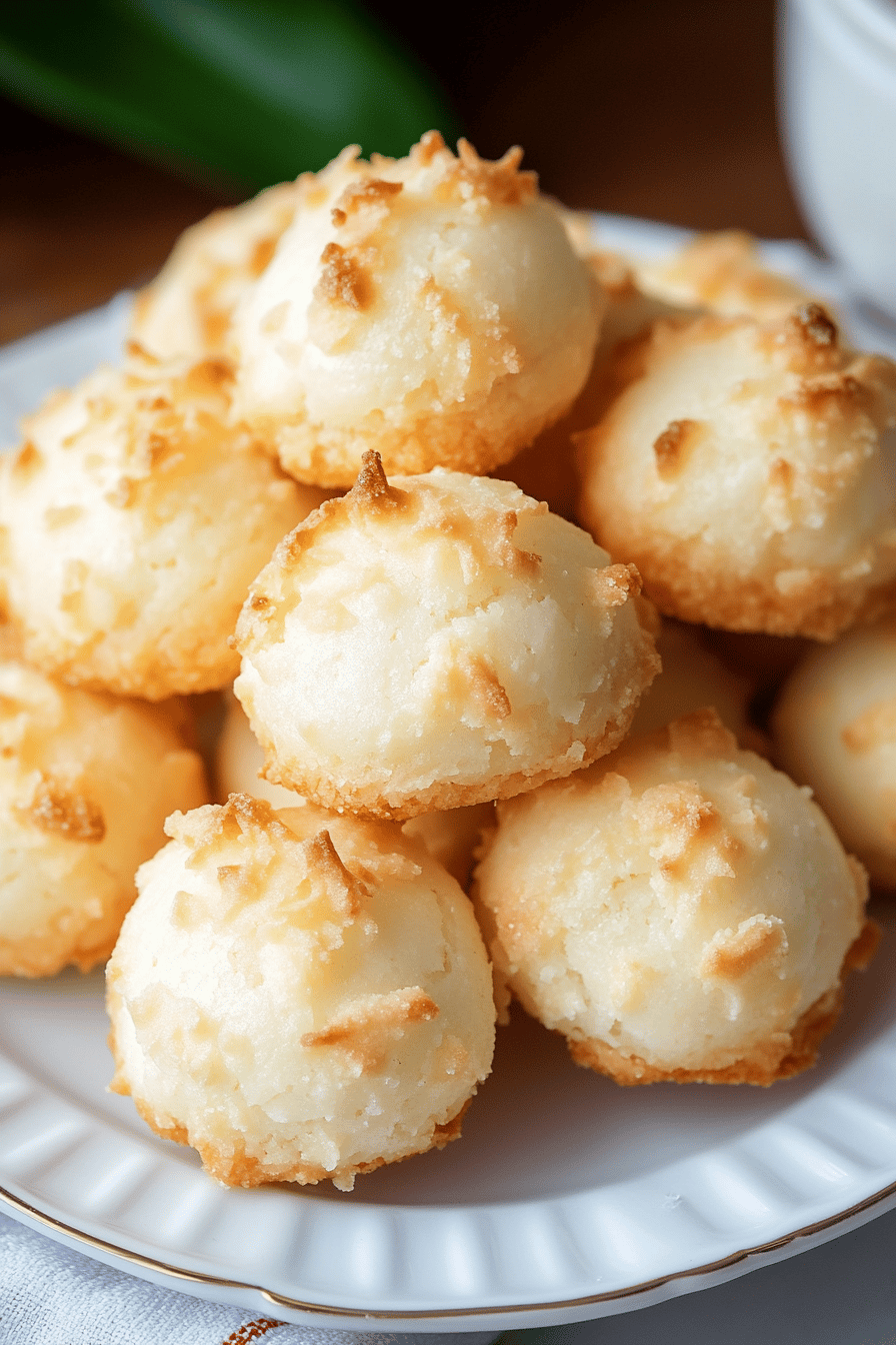 Coconut Macaroons Recipe final dish beautifully presented and ready to serve