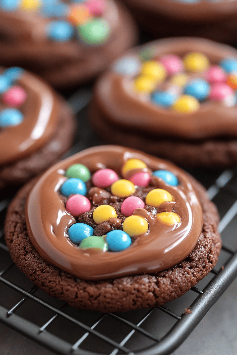 Cosmic Brownie Cookies final dish beautifully presented and ready to serve