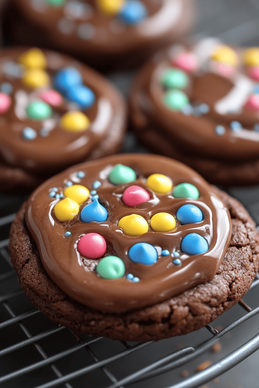 Cosmic Brownie Cookies ingredients organized and measured on kitchen counter