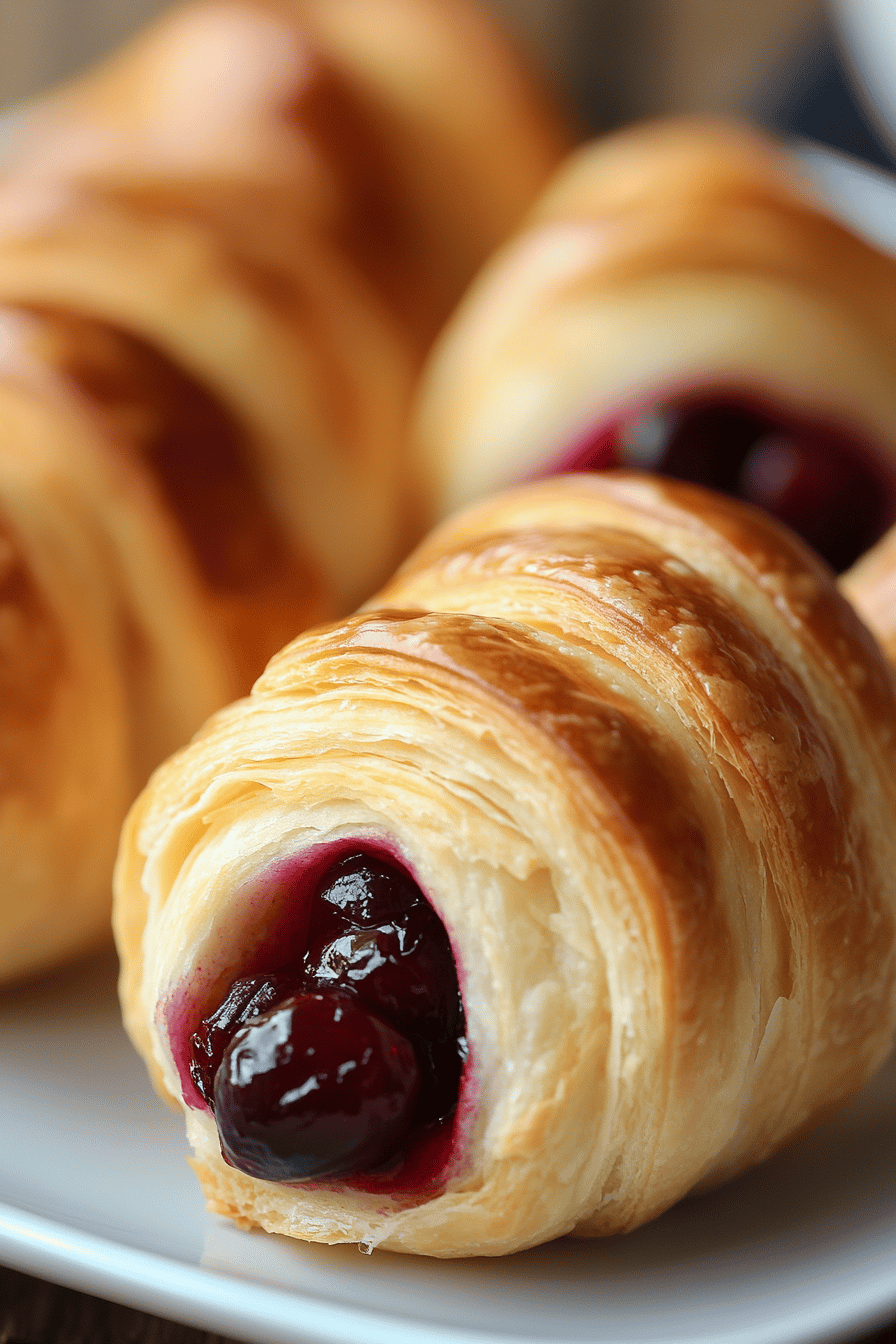Cranberry Stuffed Crescent Rolls ingredients organized and measured on kitchen counter