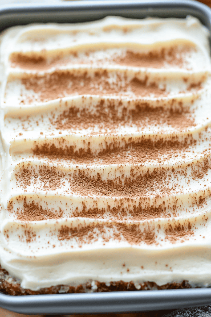 Eggnog Poke Cake final dish beautifully presented and ready to serve