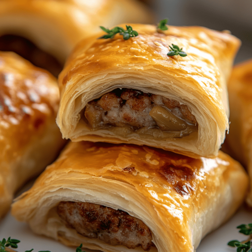 French Onion Sausage Rolls