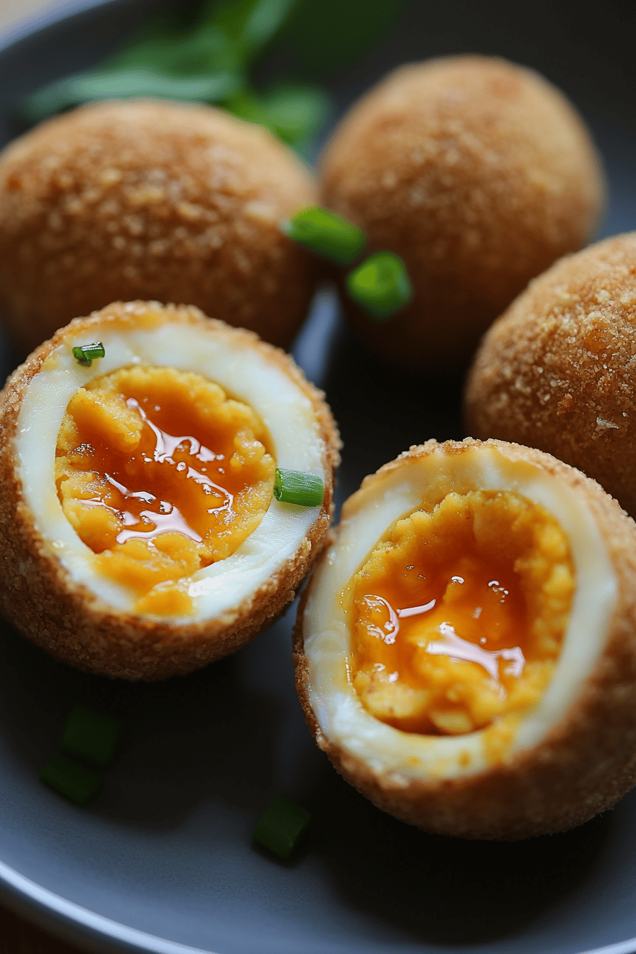Gluten-Free Scotch Eggs final dish beautifully presented and ready to serve