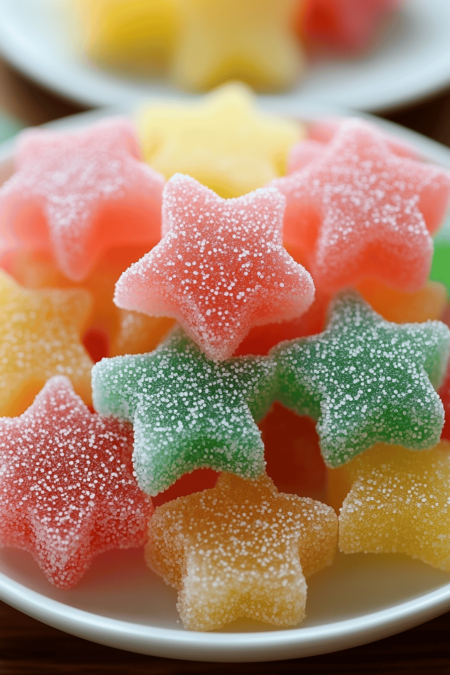 Homemade Gumdrops final dish beautifully presented and ready to serve