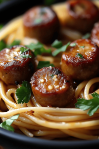 Honey Garlic Sausage Pasta