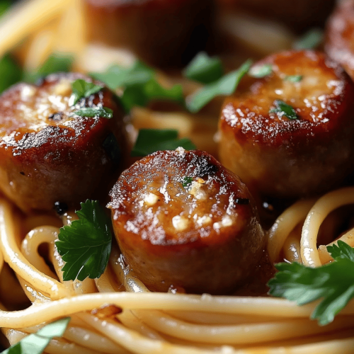 Honey Garlic Sausage Pasta