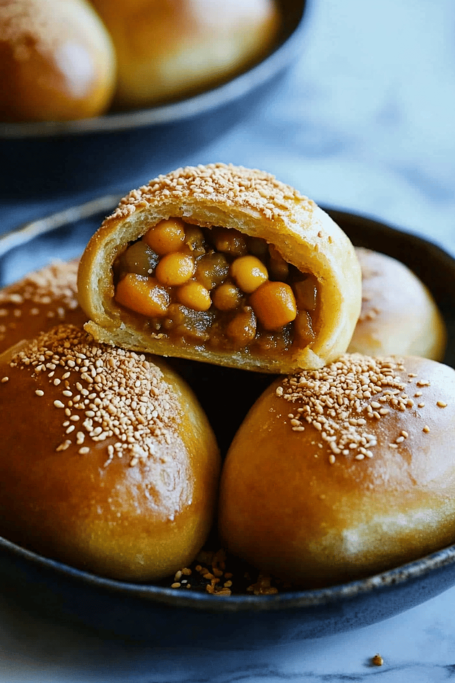 Japanese Curry Bun Recipe Final Dish Presentation