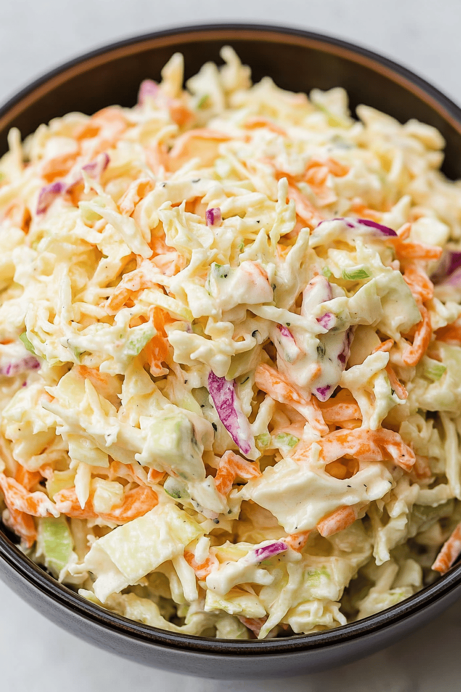 KFC Coleslaw Recipe final dish beautifully presented and ready to serve