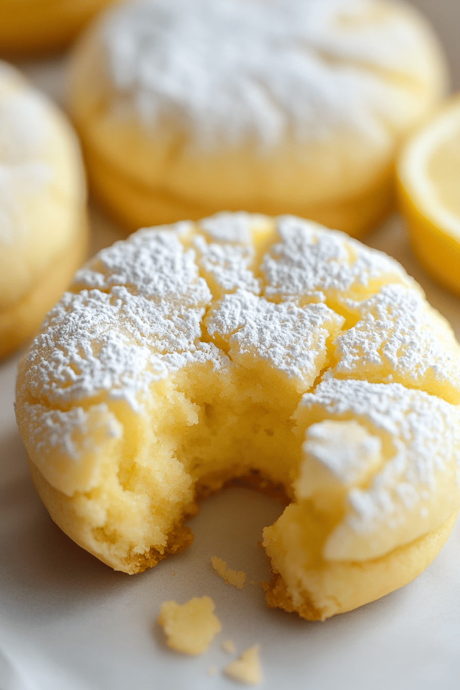 Lemon Cookies Recipe ingredients organized and measured on kitchen counter