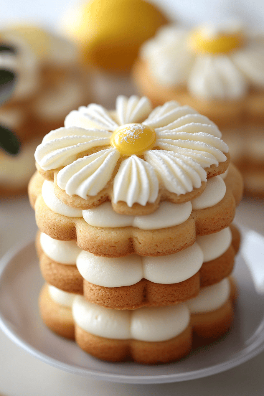 Lemon Cream Cookies final dish beautifully presented and ready to serve