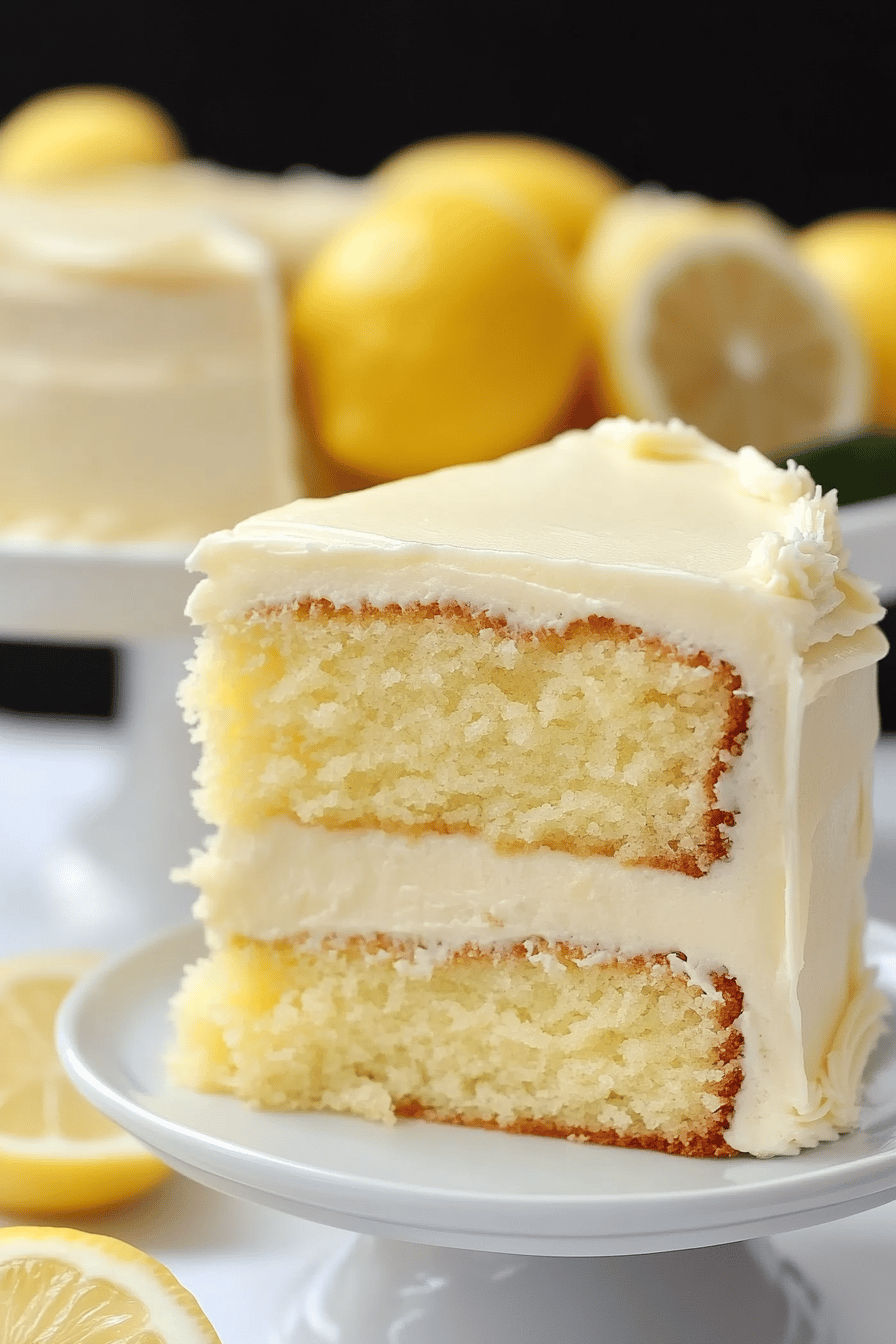 Lemon Velvet Cake final dish beautifully presented and ready to serve