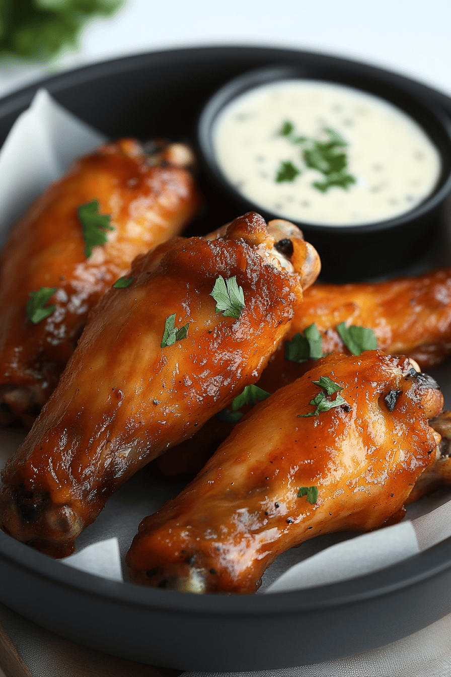 Mango Habanero Chicken Wings final dish beautifully presented and ready to serve