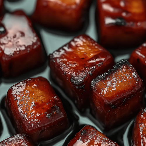 Maple Bourbon Pork Belly Burnt Ends