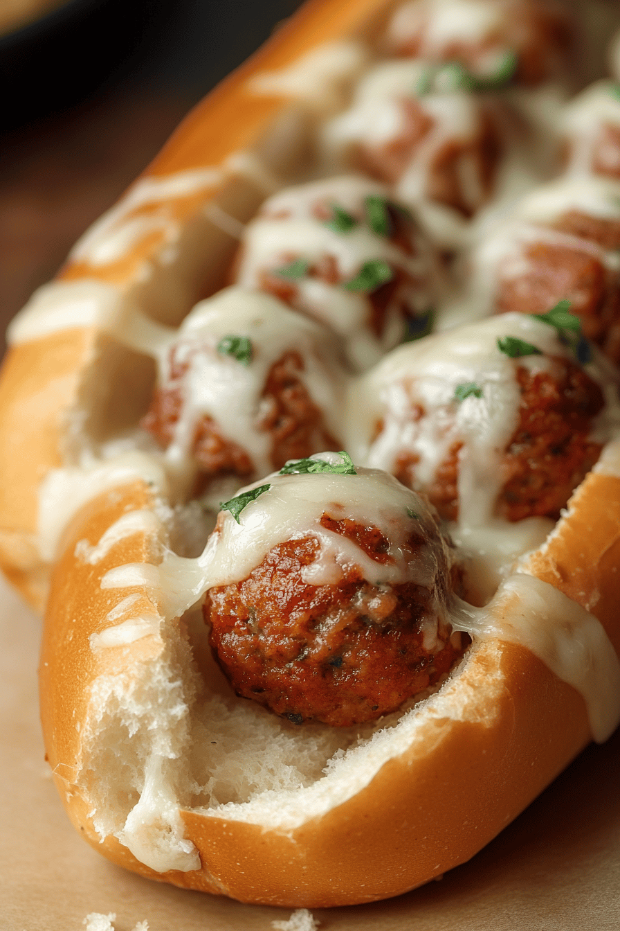 Meatball Subs Recipe final dish beautifully presented and ready to serve