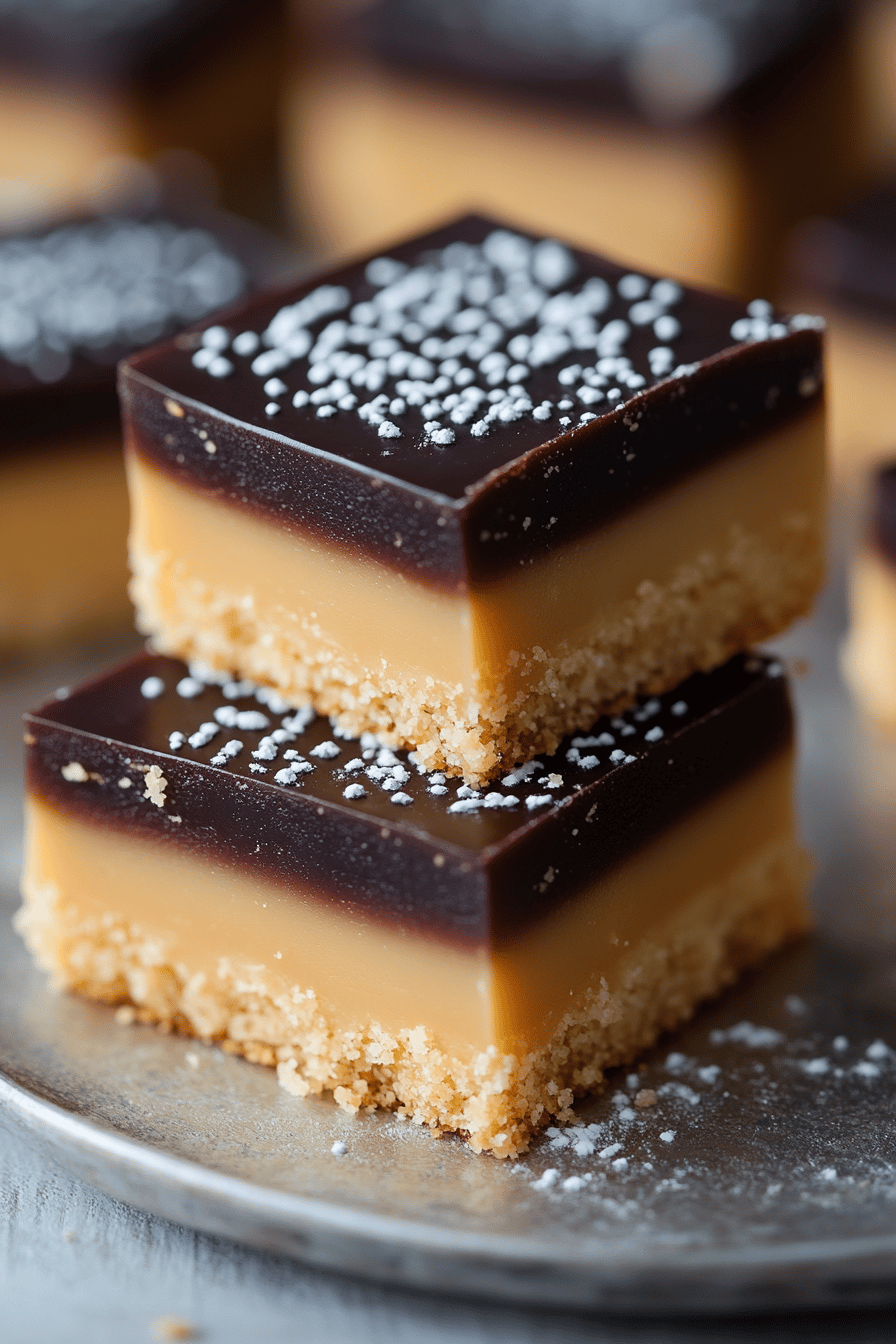 Millionaire's Shortbread Recipe final dish beautifully presented and ready to serve