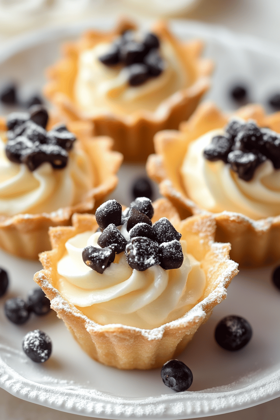 Mini Cannoli Cups final dish beautifully presented and ready to serve