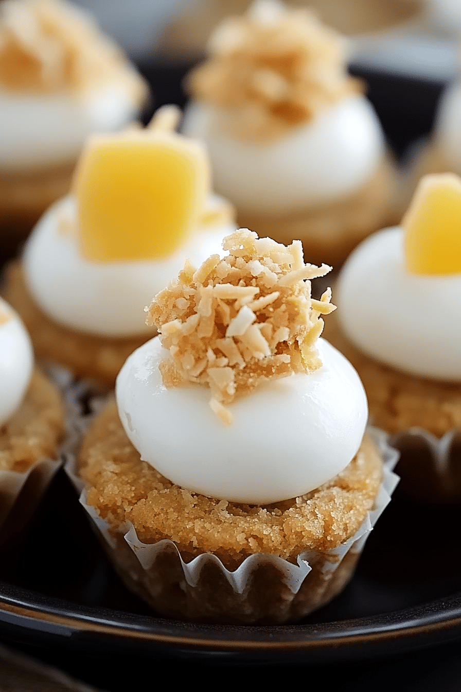 Mini Coconut Cream Cookie Bites ingredients organized and measured on kitchen counter