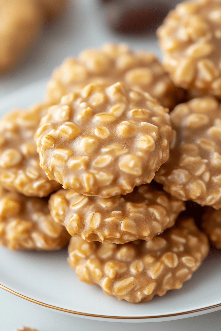 No-Bake Oatmeal Scotchies final dish beautifully presented and ready to serve
