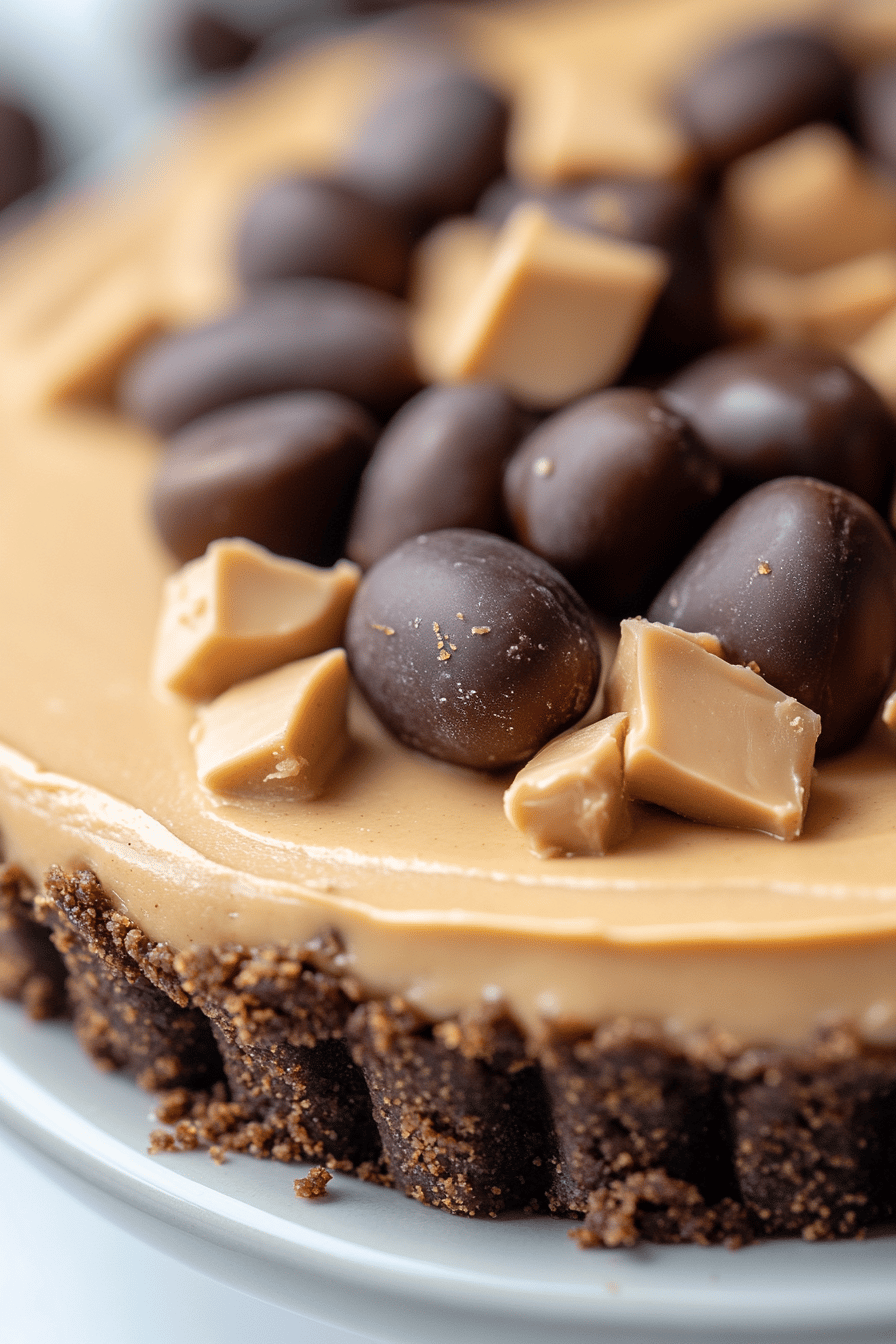 No-Bake Peanut Butter Pie Recipe final dish beautifully presented and ready to serve