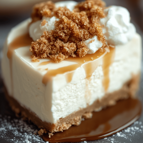 No-Bake Salted Caramel Cheesecake