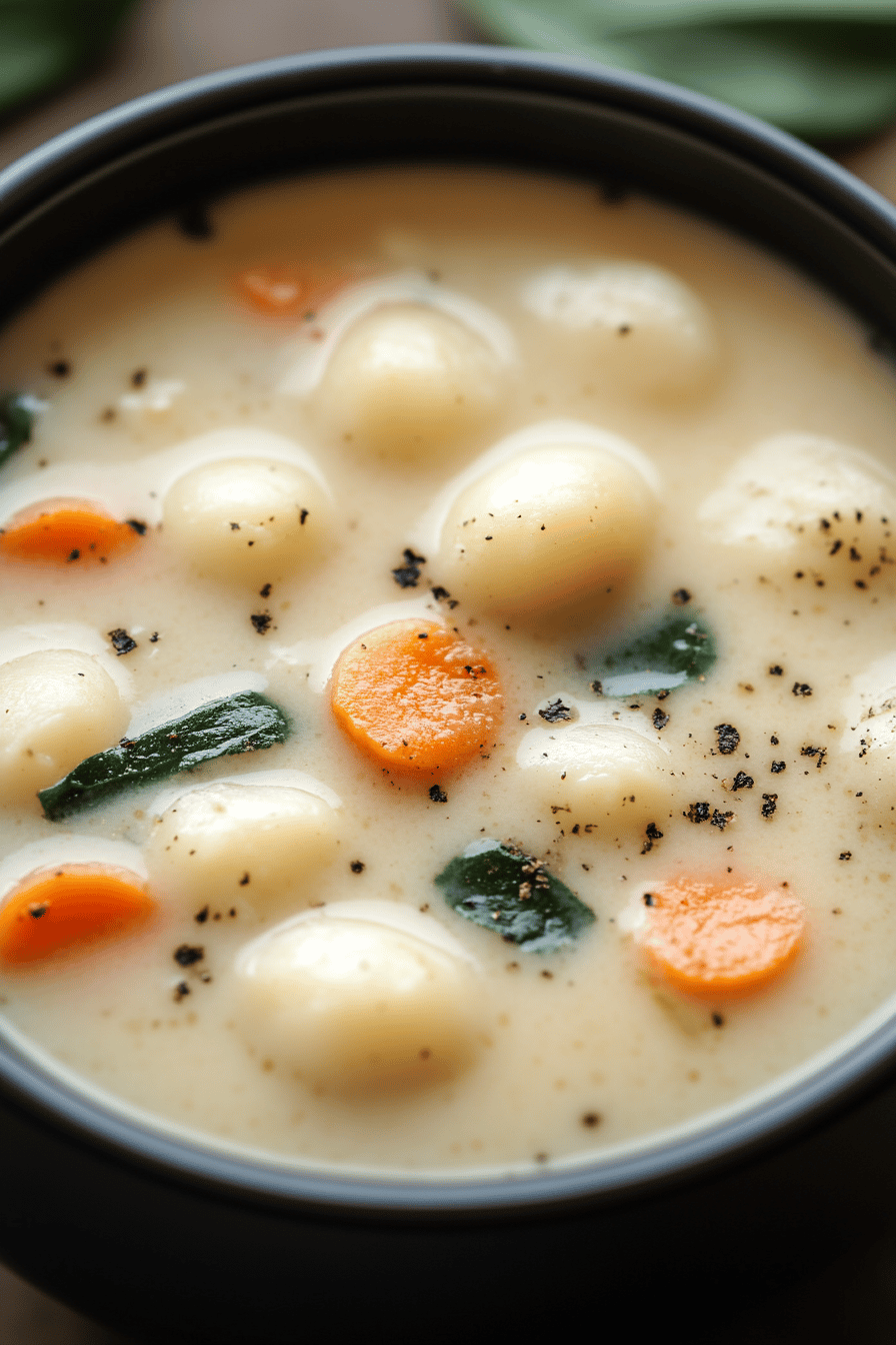 Olive Garden Chicken Gnocchi Soup Recipe final dish beautifully presented and ready to serve