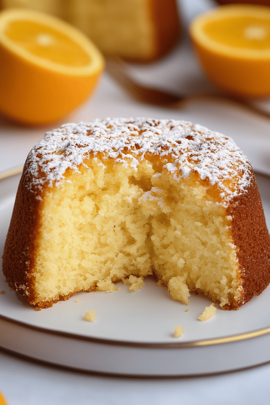 Orange Cake Recipe final dish beautifully presented and ready to serve