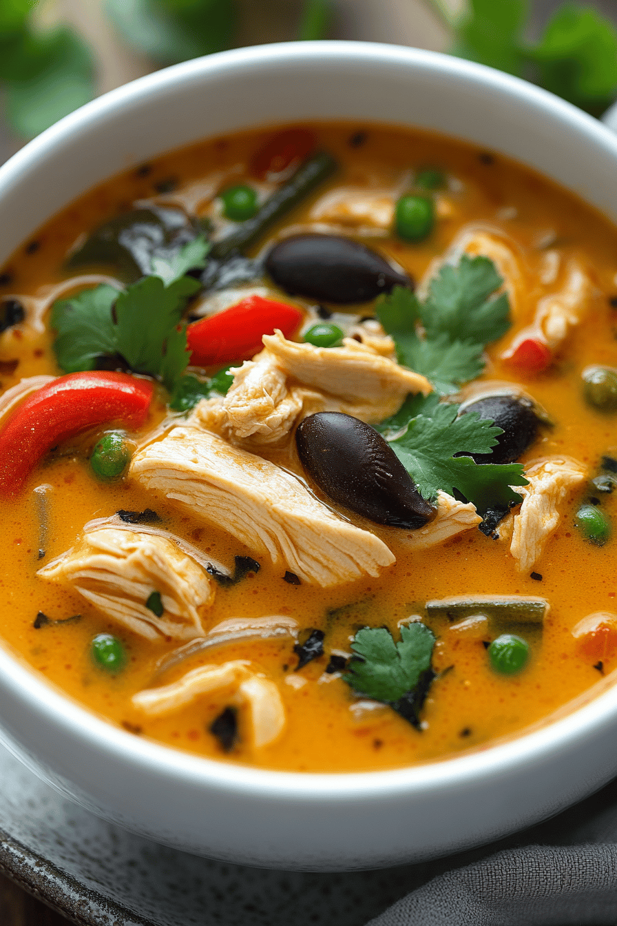 Panera Thai Chicken Soup Recipe final dish beautifully presented and ready to serve